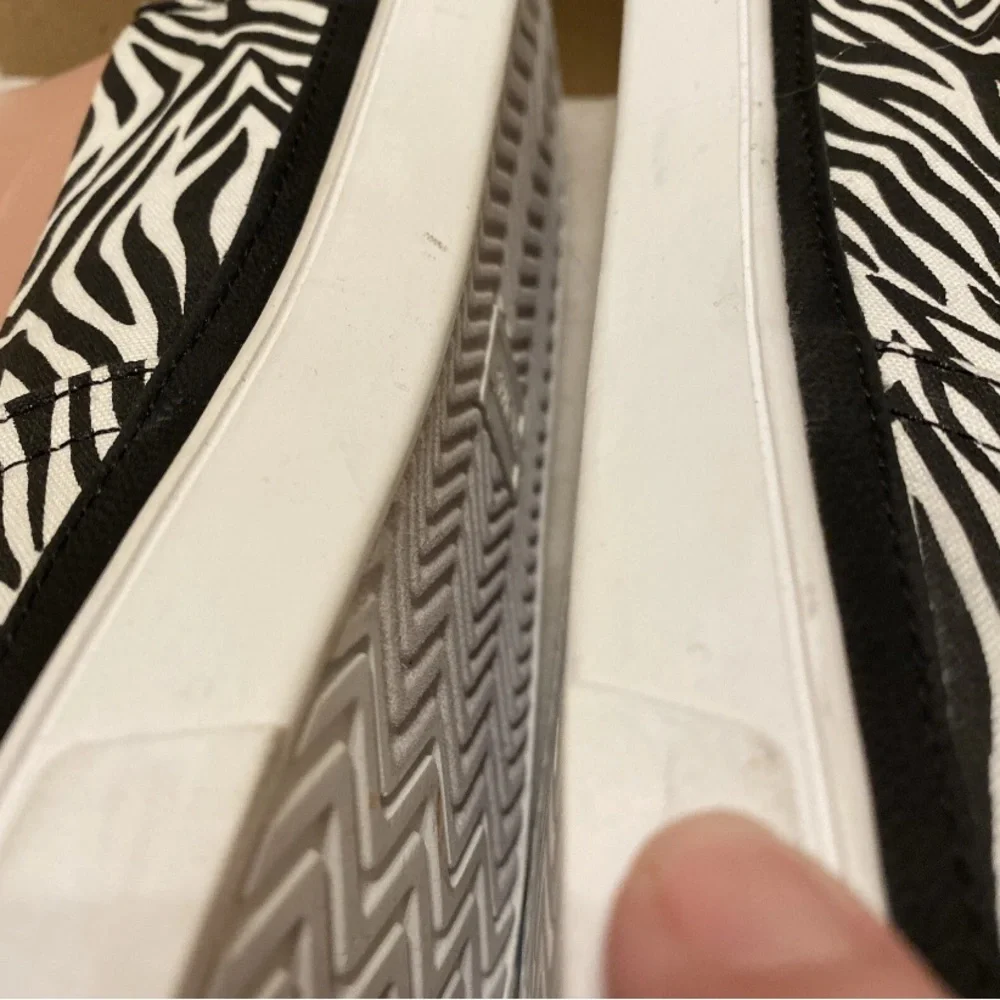 Toms Black and White Zebra Print Sneakers